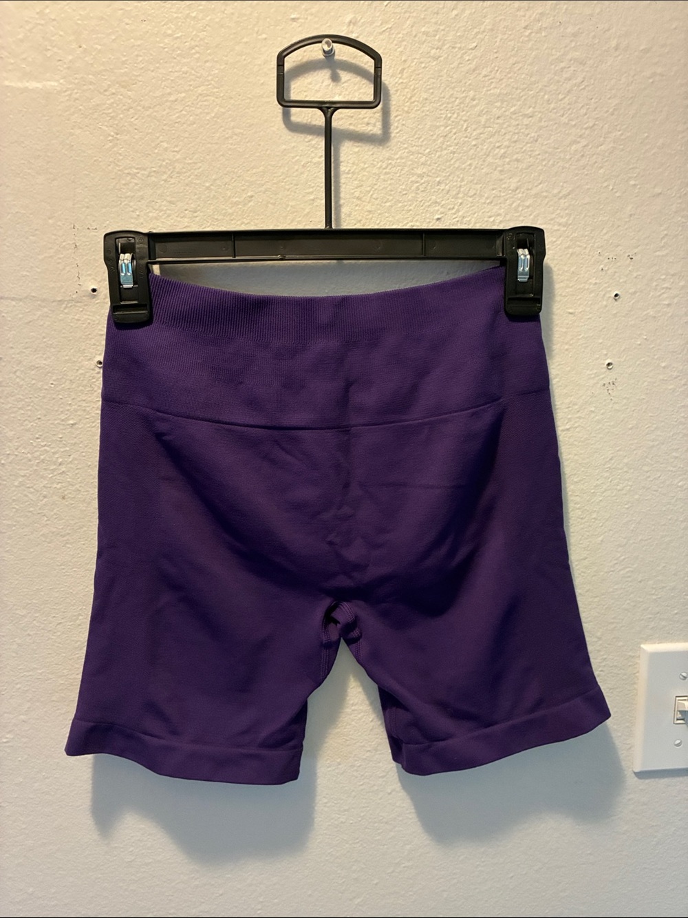 Women's High-Rise Purple Bike Shorts